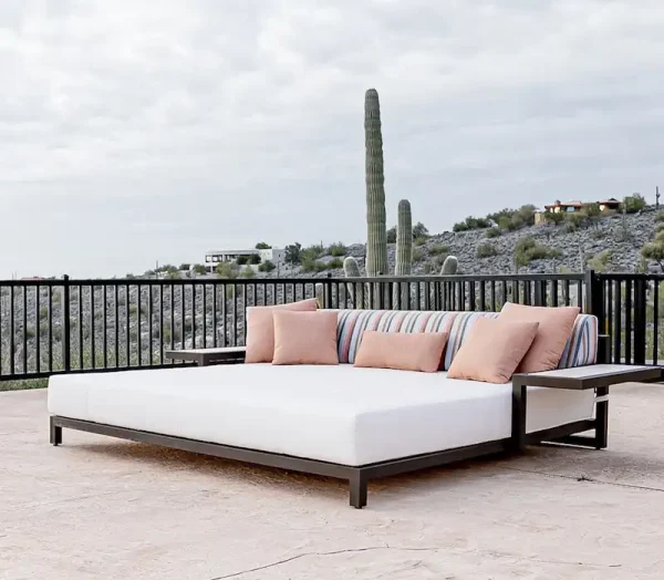 bravada daybed blue salmon stripes