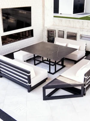 U Shaped Booth Dining Table