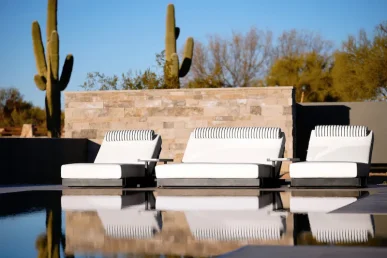 brooklyn chaise loungers pool reflection 1