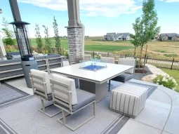 traditional fire pit dining table 1
