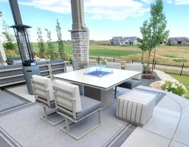 traditional fire pit dining table 1